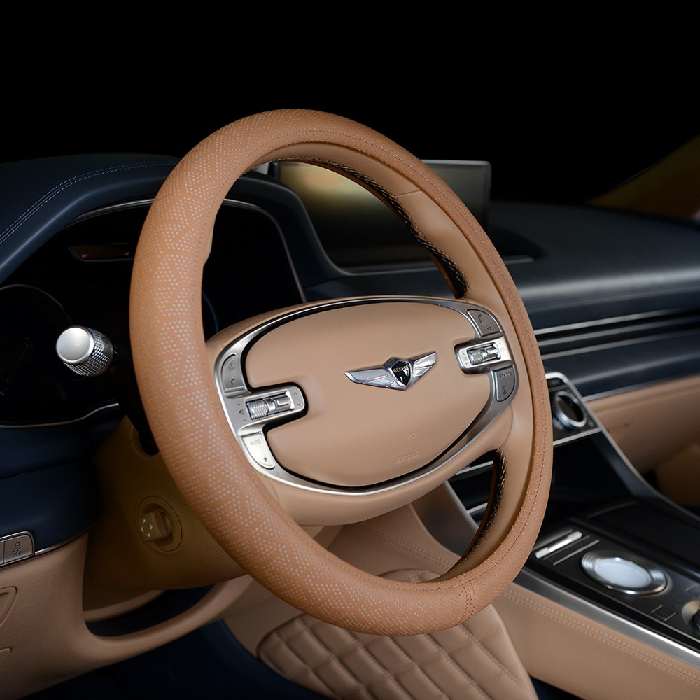 제네시스 G70 G80 G90 GV70 GV80 가죽 타공 핸들커버 19,500원