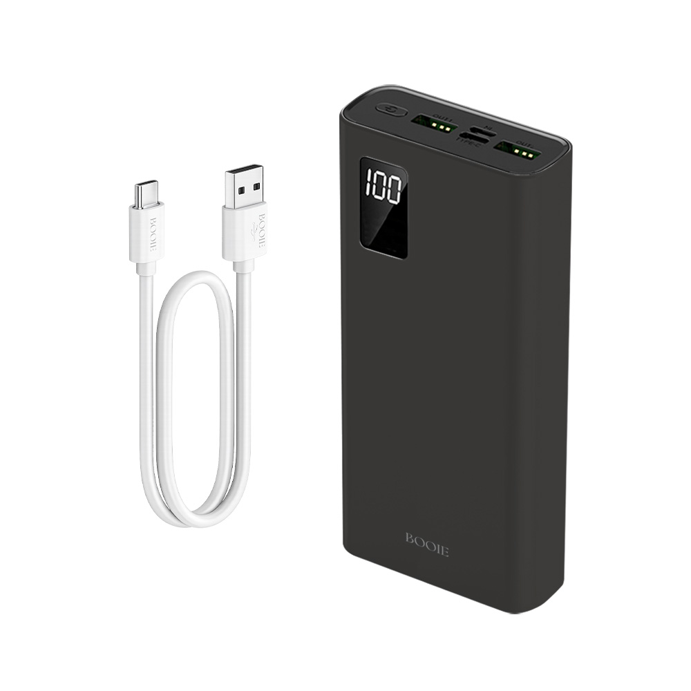 부이 PD 22.5W 고속충전 대용량 보조배터리 20000mAh, C타입 케이블, BLACK, B5PB-02F 15,400원