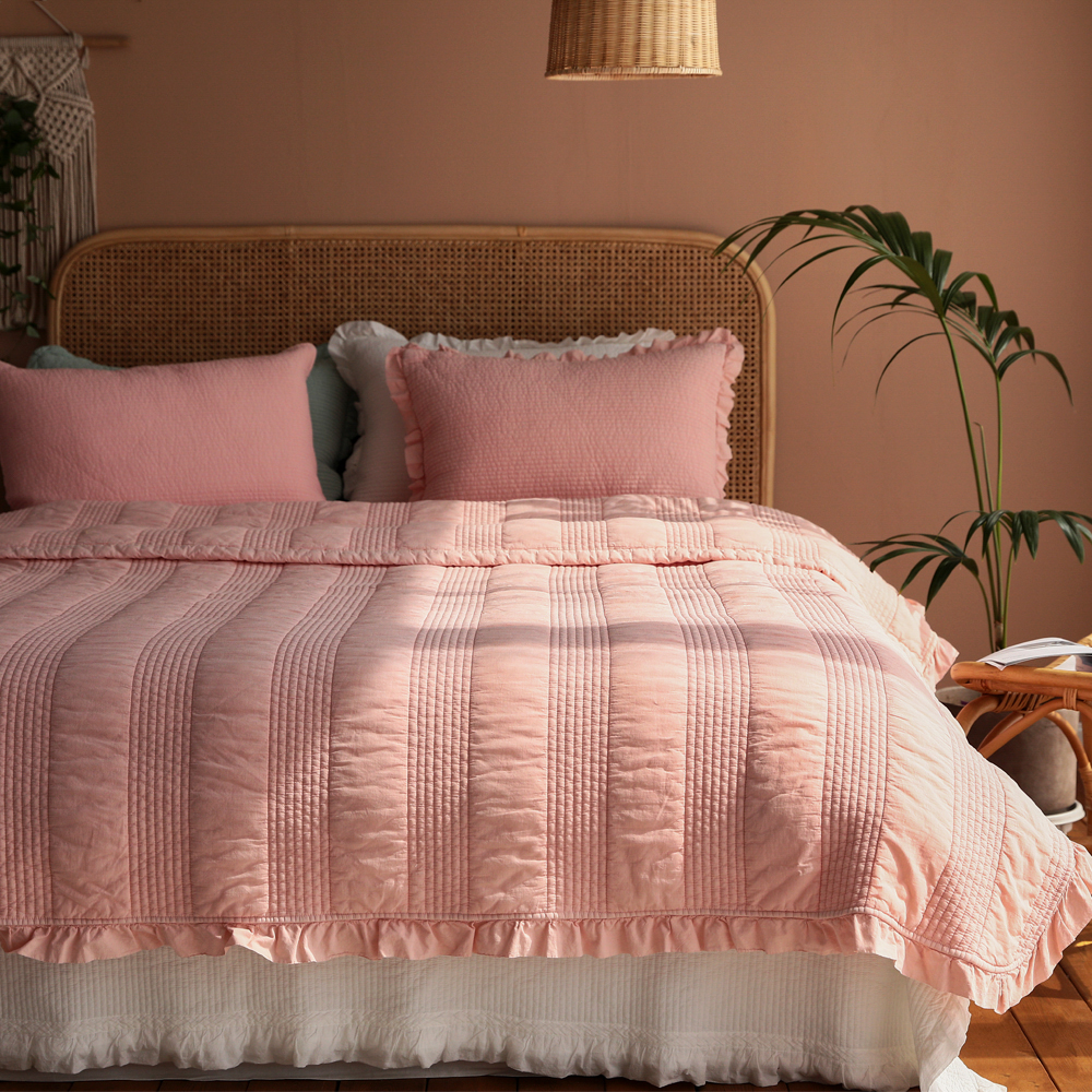 헬로우슬립 코튼 프릴 순면 피그먼트워싱 홑이불 49,410원