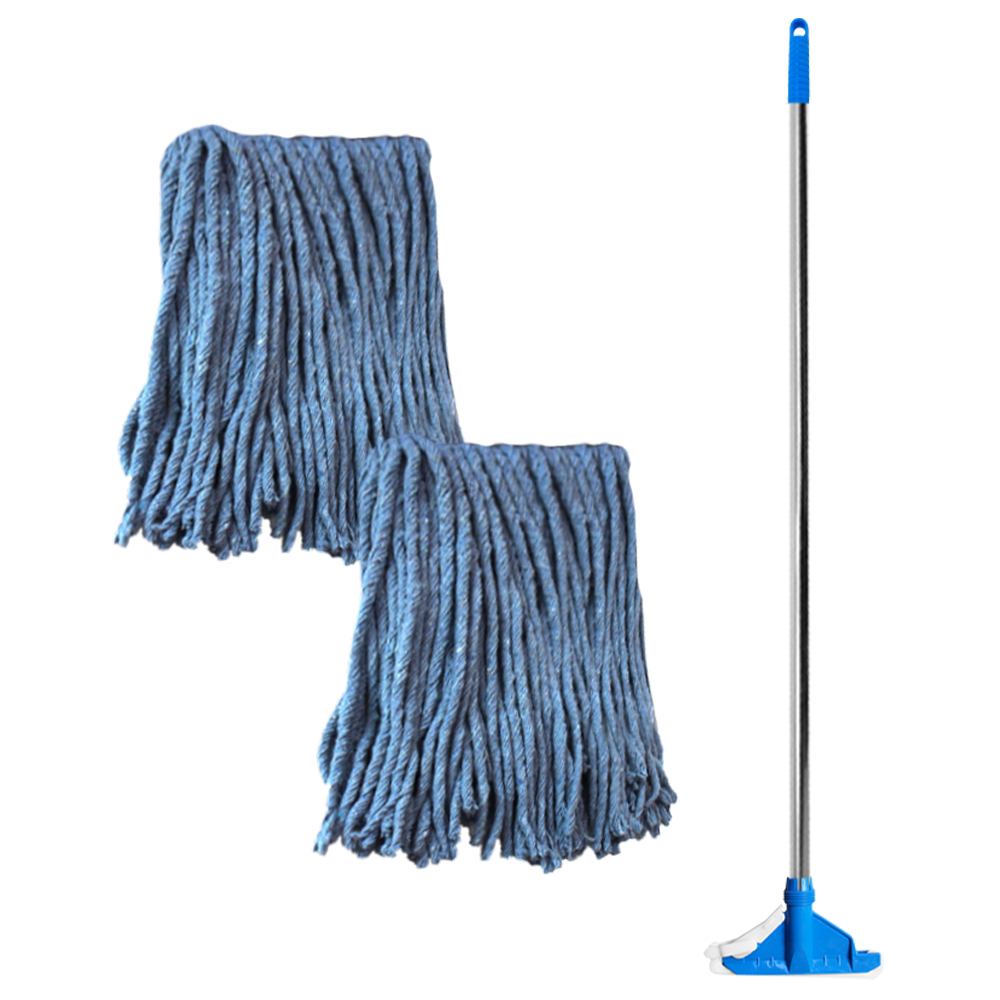 월드크린 고급 홀드 스텐 마포대 + 청사 마포걸레 350g 2p 세트, 1세트 10,730원