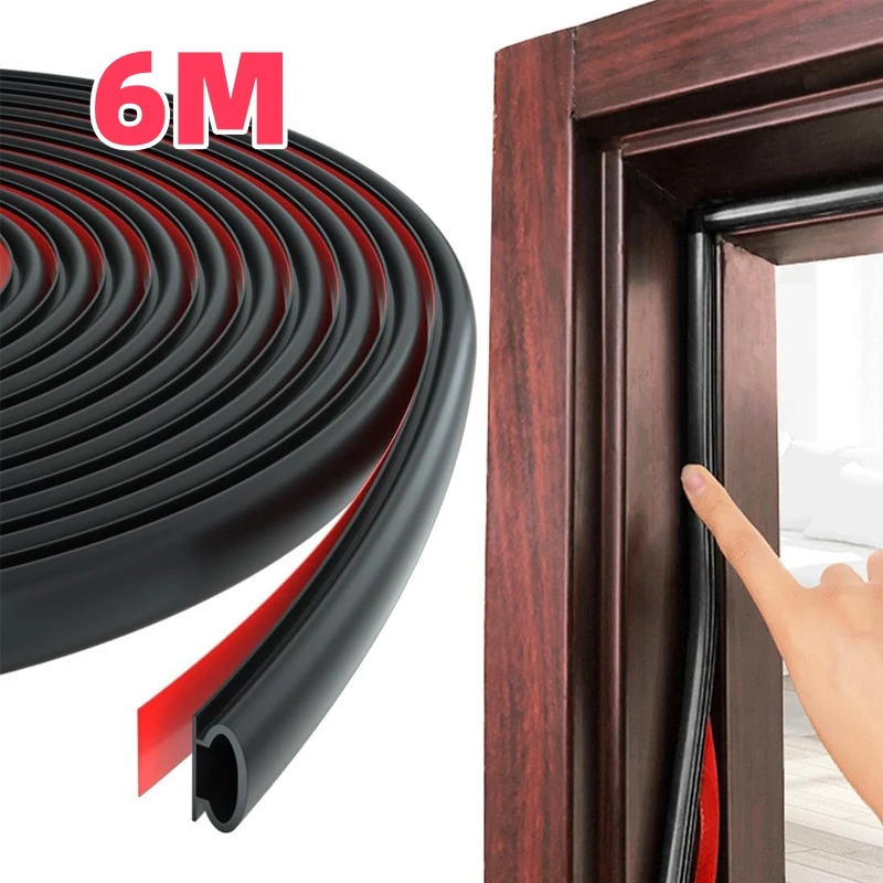 6M 날씨 스트리핑 도어 씰 창  스트립 방음 자체 접착 백업 D 자형 침실 웨더 19,600원