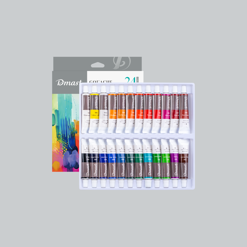 Dmast 디마스트 전문가용 과슈 물감 (12ml) 24색 26,000원