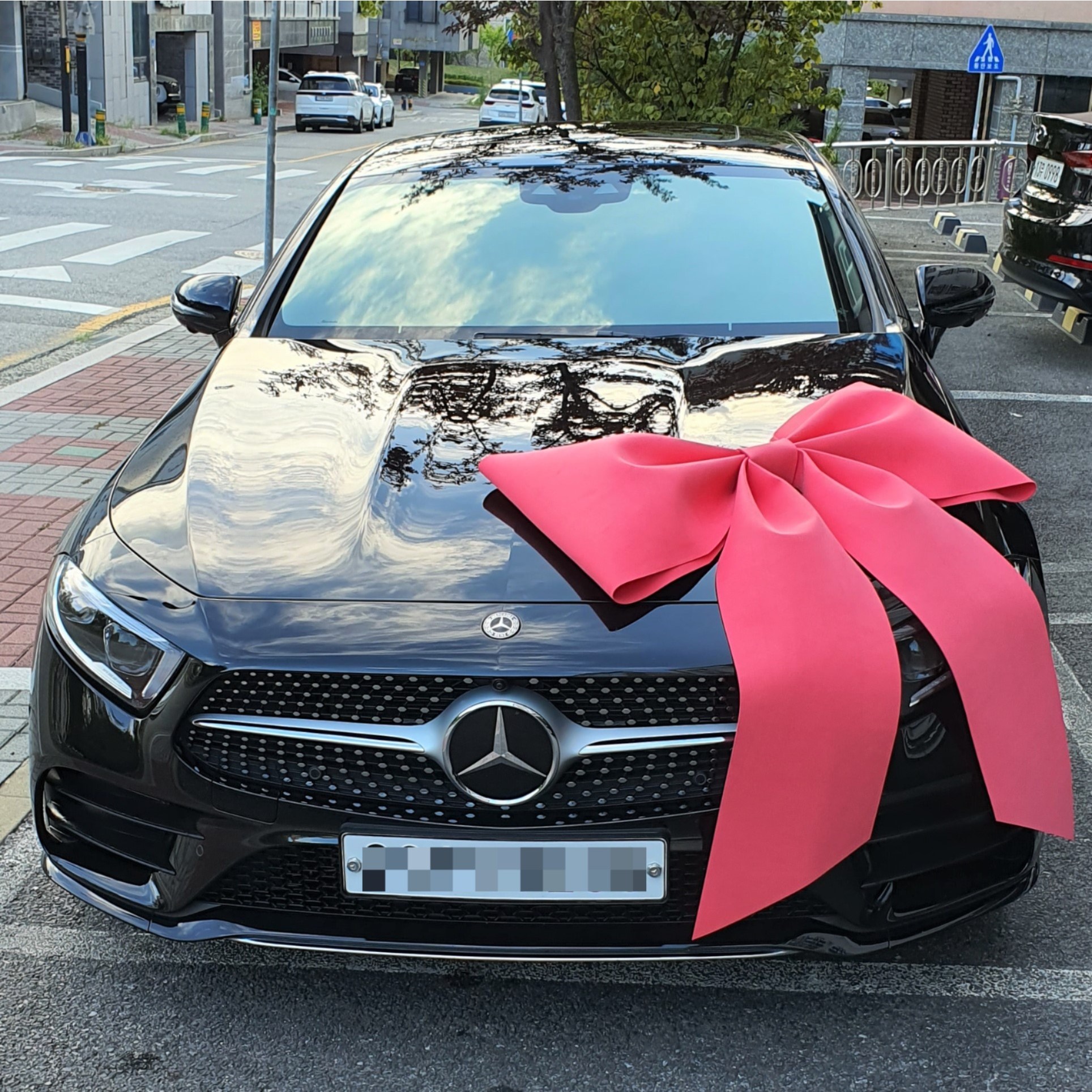 [플로라디자인]가격다운! 품질은업! 고퀄 웨딩카 출고차 이벤트장식 차량용장식리본 자동차리본 대형리본 자이언트리본, 1개 39,900원