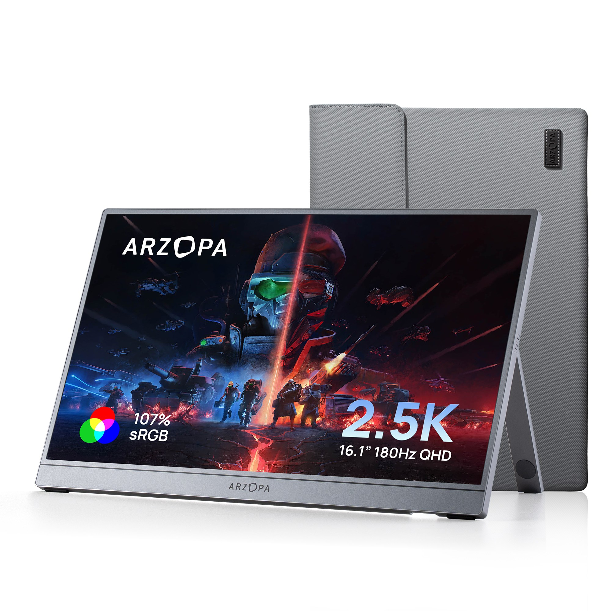 ARZOPA 아르조파 16.1인치 180Hz QHD 2.5K 100%sRGB IPS 휴대용 게이밍 모니터 노트북 맥북 PS5 스위치용, Z3FC, 40.92cm 190,000원