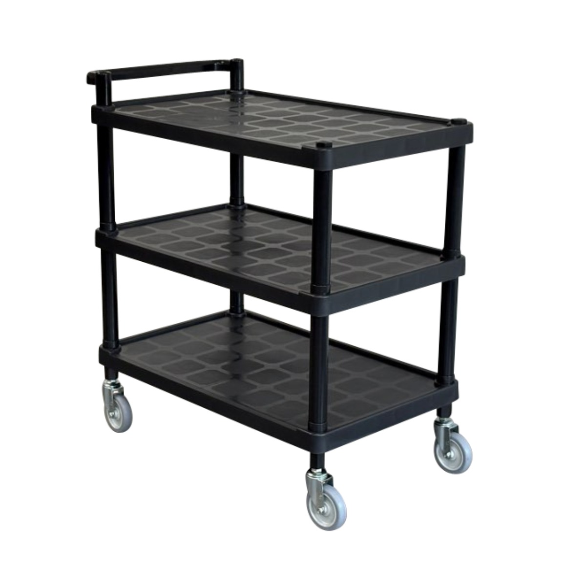 [국내생산] 유런 3단 플라스틱 서빙카트 식당카트 운반카트(ABS봉), 검정 59,900원