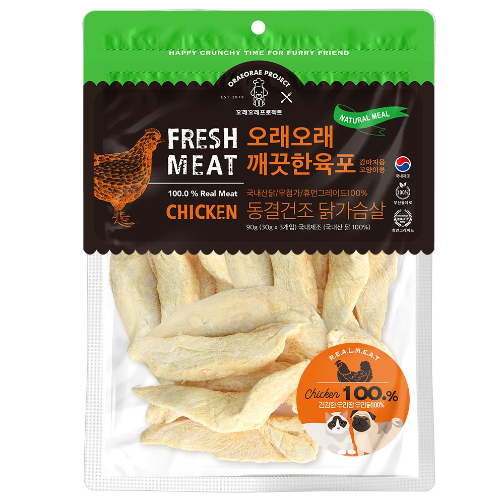 조이스픽 깨끗한육포 동결건조 닭가슴살 90g, 닭가슴살, 90g, 1개 16,900원