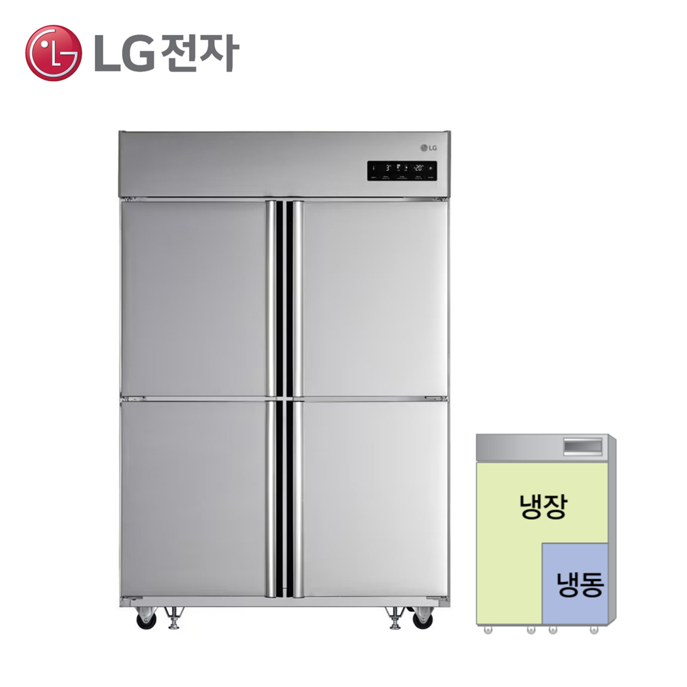 LG전자 업소용 냉장냉동고 C110AKB (일체형, 1/4 냉동,3/4냉장) 1,064L 1,800,000원