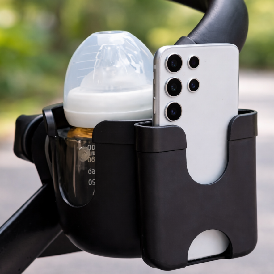 픽센트 강력고정 360도회전 유모차 컵홀더, 블랙, 1개 11,100원