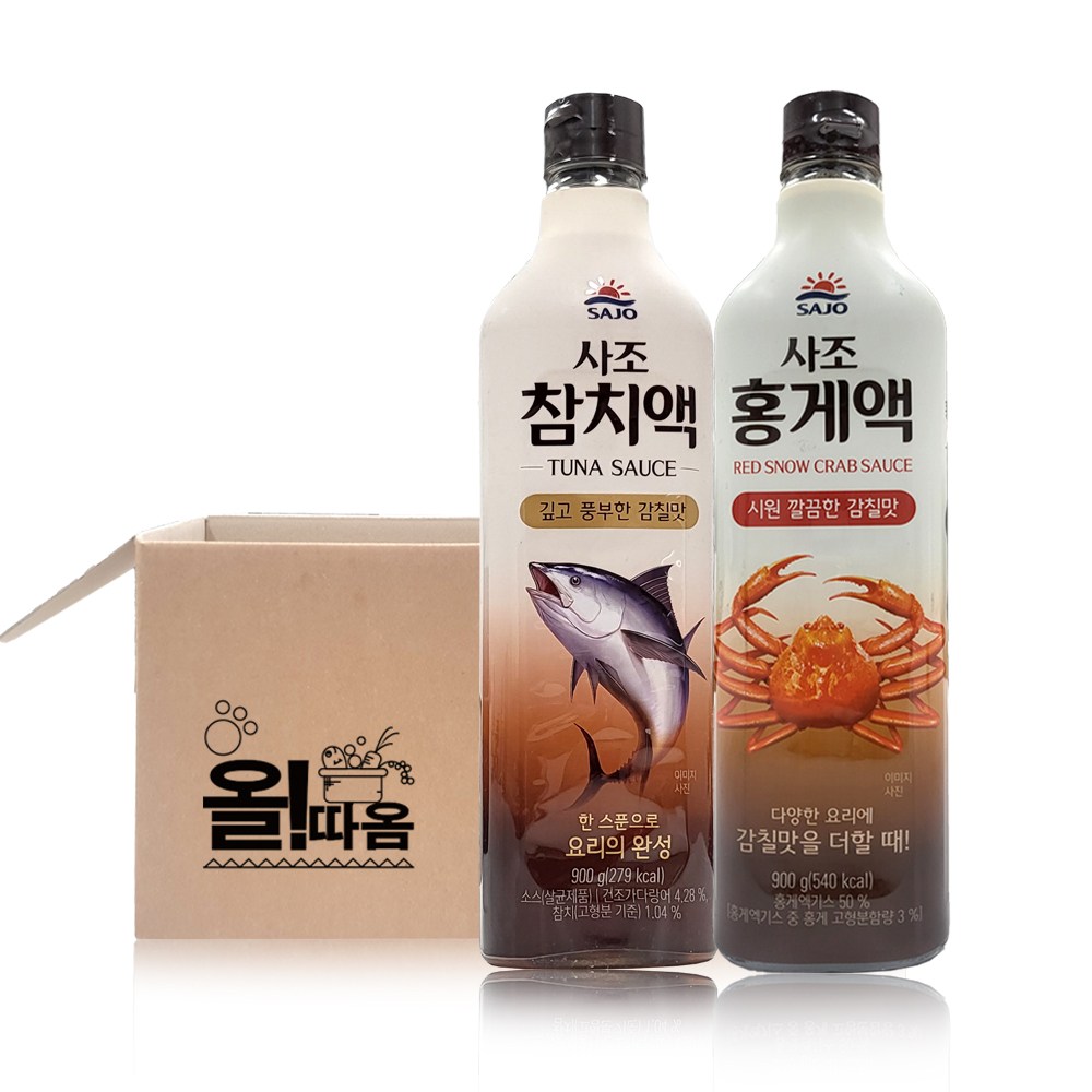 사조대림 참치액 900g 1개 +홍게액 900g 1개, 1개, 900ml 15,380원