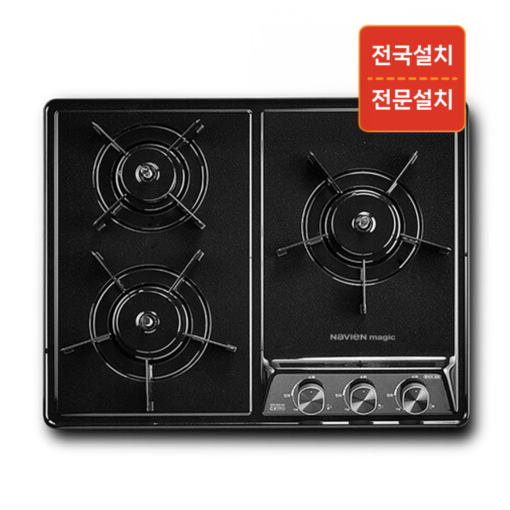 [방문설치]나비엔 빌트인 3구 가스레인지(배터리), LNG, GRB-7003ND/PD 269,000원