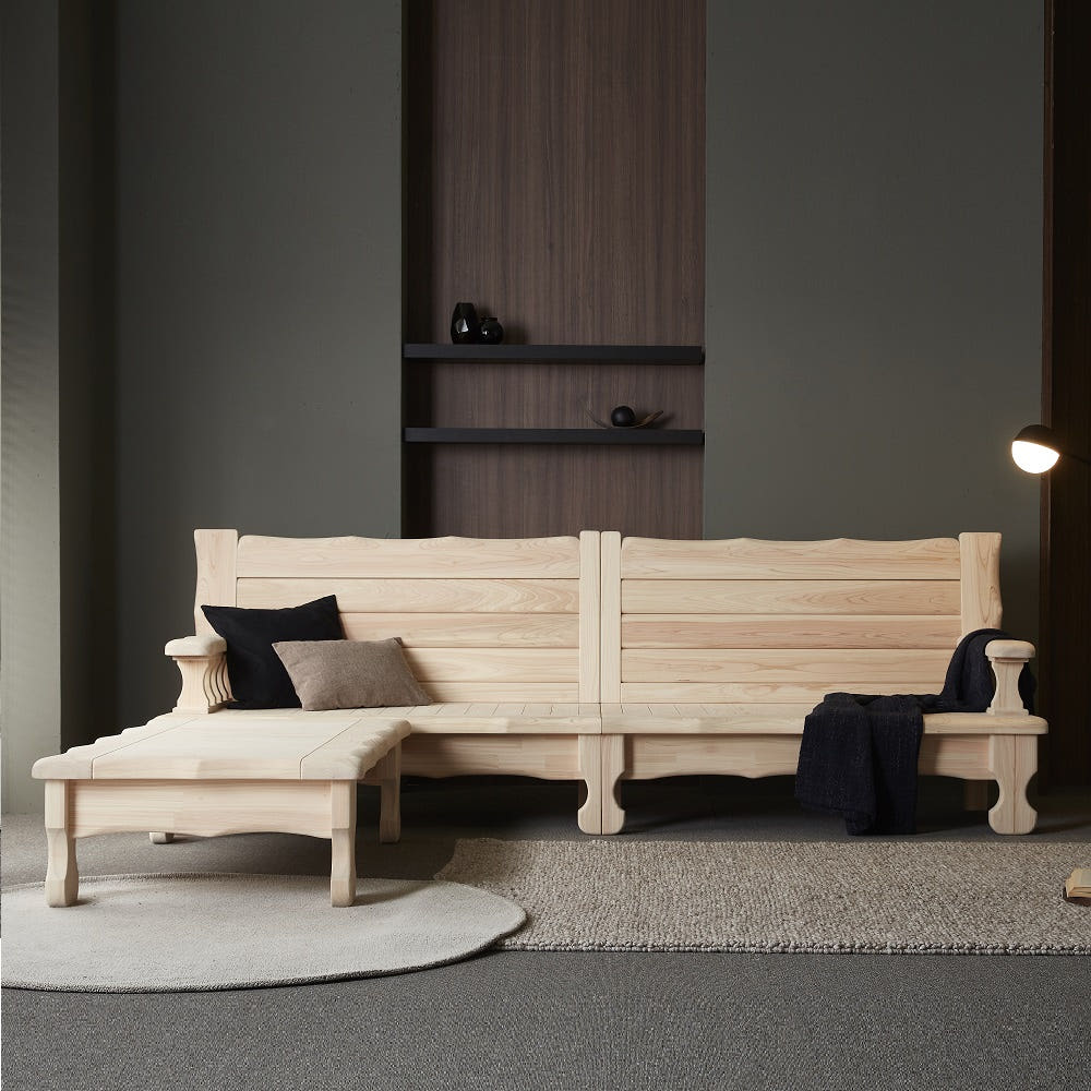 바르숲 킹덤 편백나무 통원목 4인 소파 주문제작 소파 3,150,000원