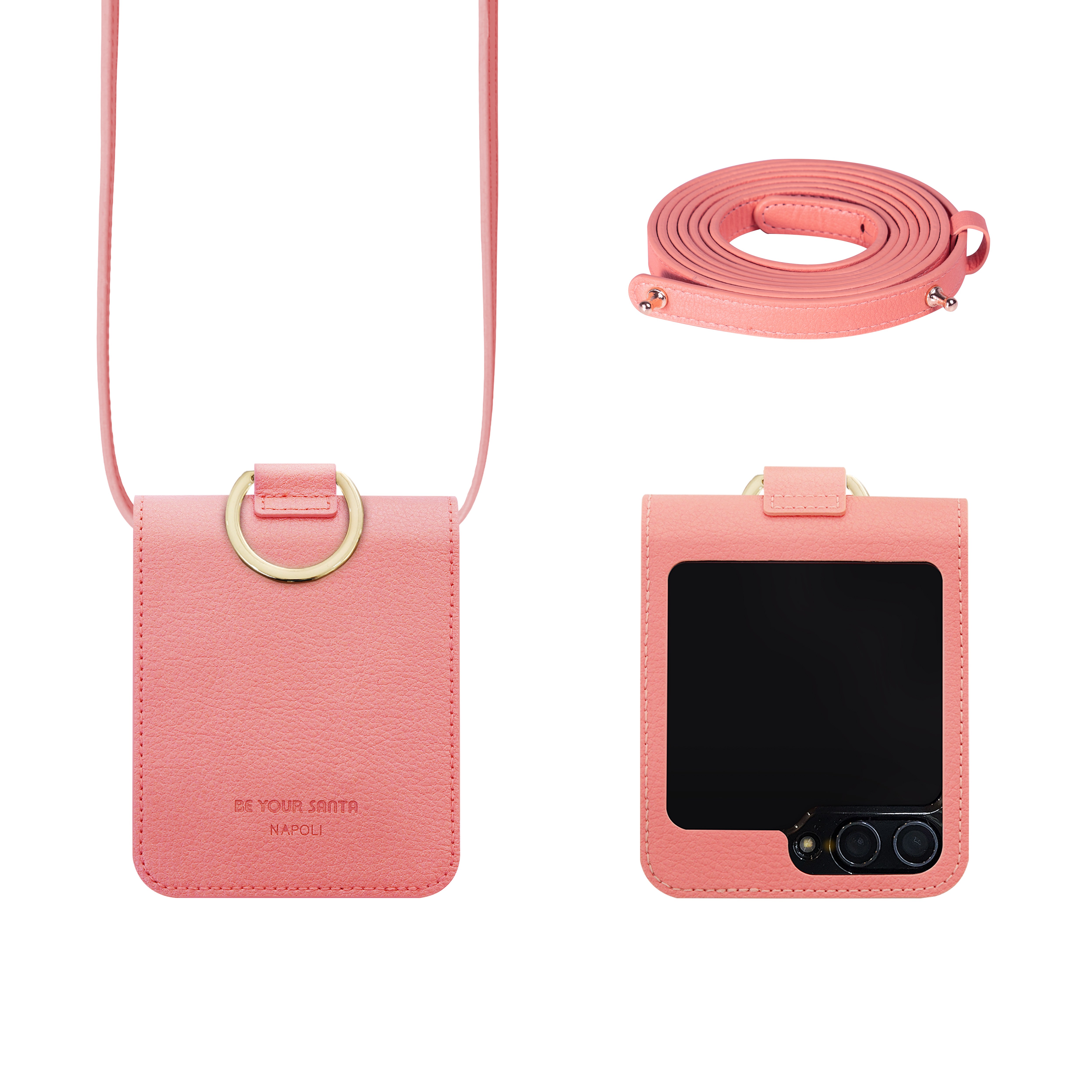 비유어산타 갤럭시 Z플립5 케이스 링 지갑 이태리원단 힌지보호 베네치아(카드수납) 나폴리 스트랩세트 55,600원
