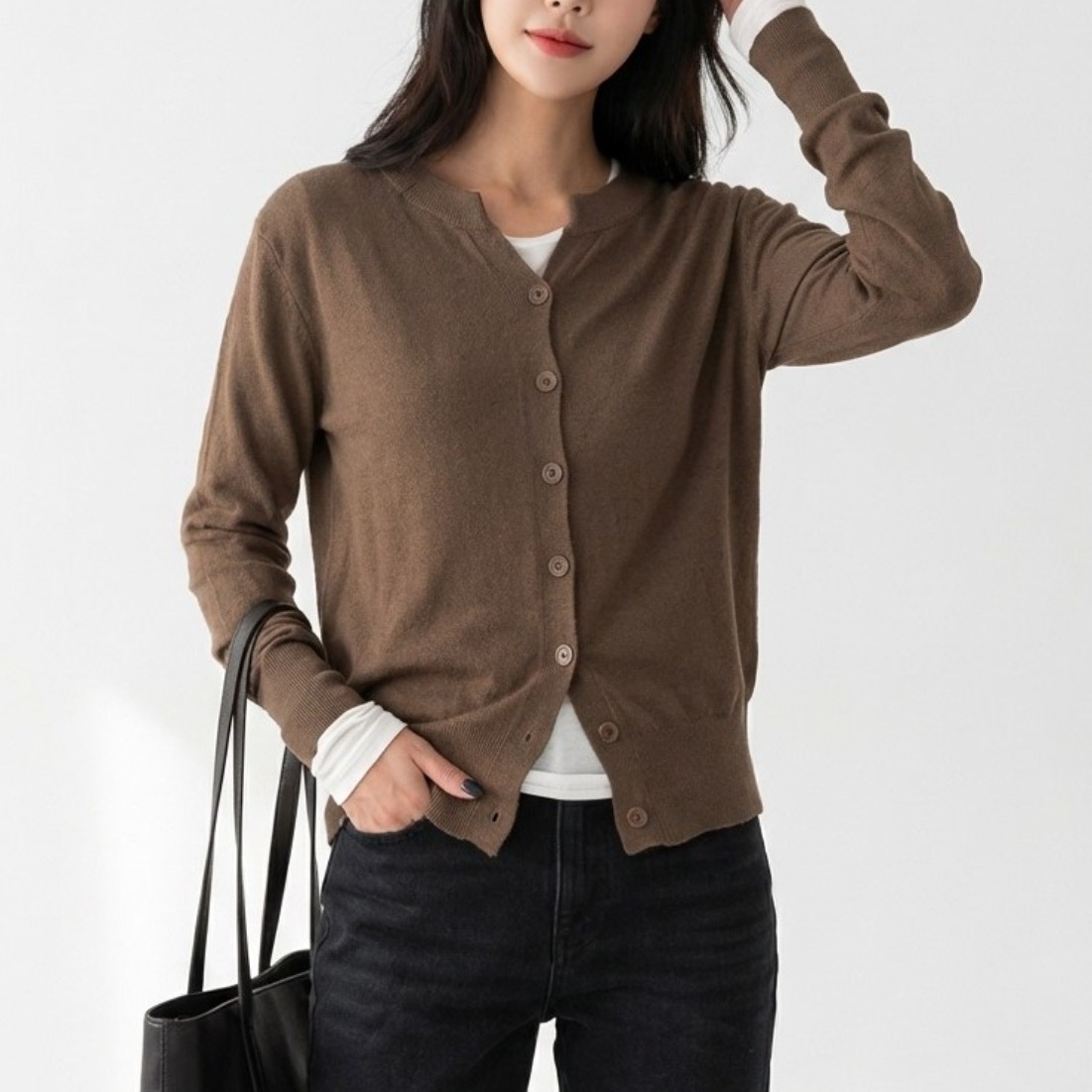 르벨 캐시미어 여성 가디건 니트가디건 봄 여름 간절기 루즈핏 레이어드 16,800원