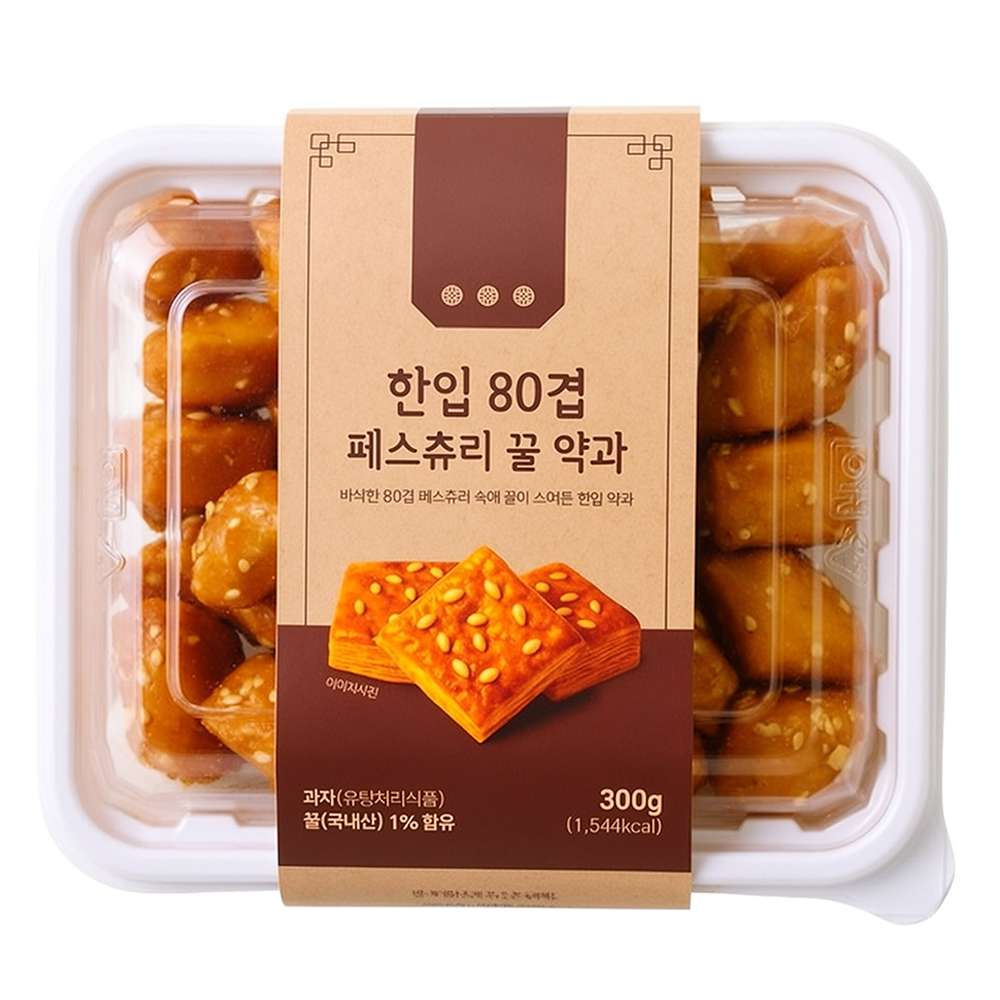 한입 80겹 페스츄리 꿀약과, 1개, 300g 9,800원