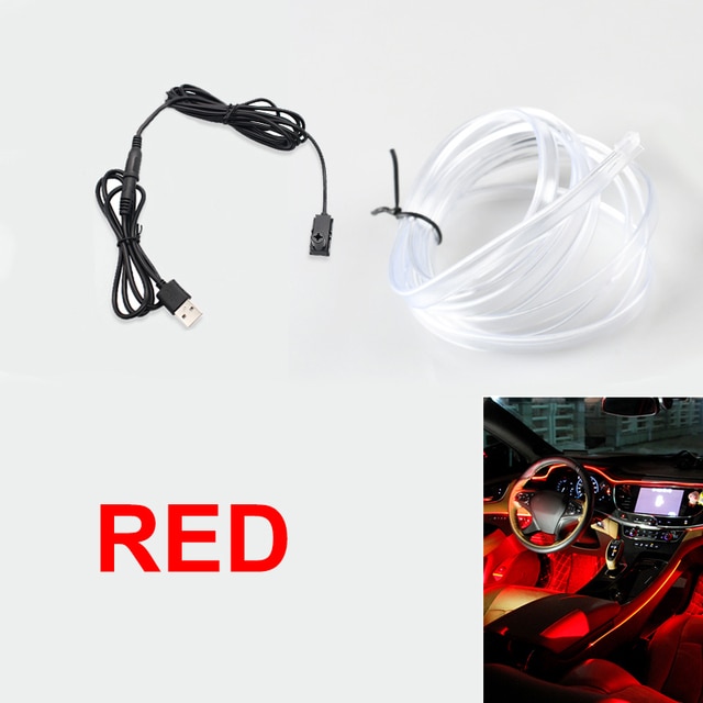 차량엠비언트 송풍구엠비언트 면발광LED LED 자동차 인테리어 장식 램프 USB EL 배선 네온 유연한 광섬유 스트립 DIY 분위기 주변 조명 1M 3M 5M 25,080원