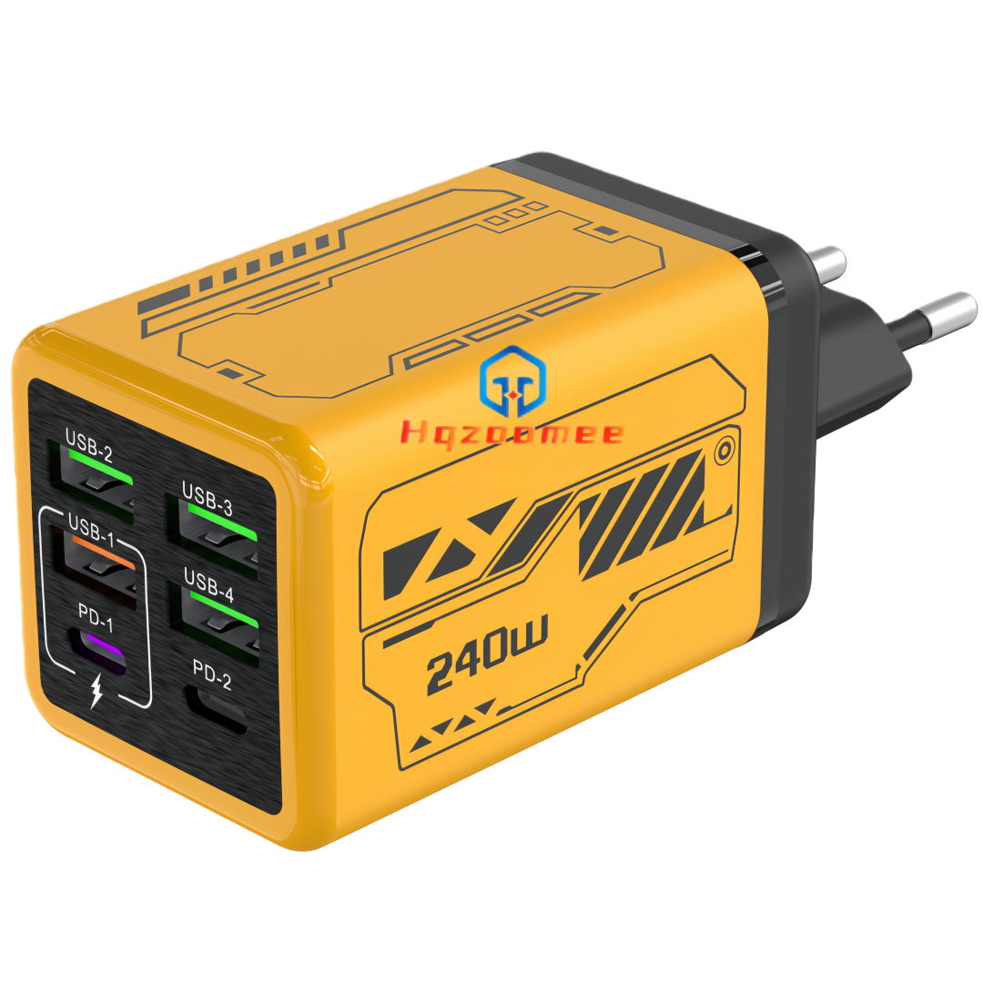 240W 접지 초고속 충전기 6포트 3USB+3PD 적용애플 아이폰 아이패드 삼성 갤럭시 픽셀 고속 전원 어댑터CDT17888, 1개, 골드 24,840원