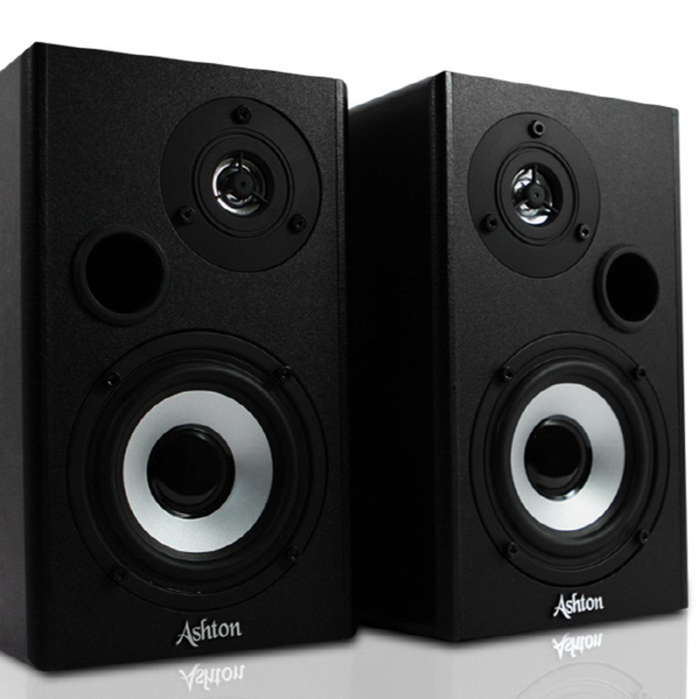 애쉬톤 2채널 북쉘프 노트북 TV PC 스피커 AT-1000K 블랙 우드 69,000원