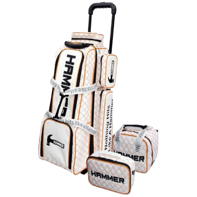 (+티셔츠) 볼링가방 햄머 빅 3볼 롤러백 세트 해머 [화이트오렌지], 화이트오렌지, 1개 199,000원