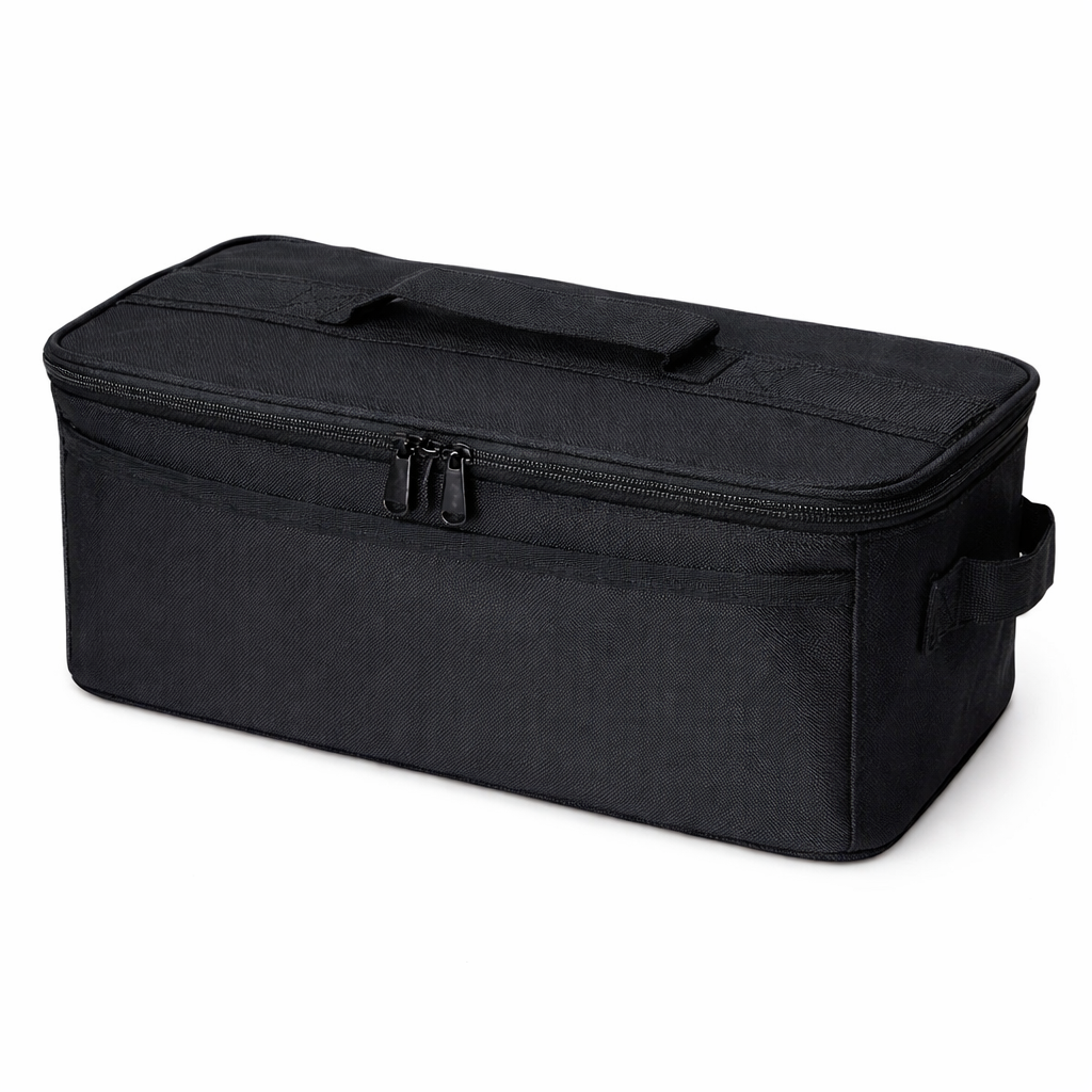 야외 식기 수납 가방 옥스퍼드 천 방수 주방 기구 수납 가방 휴대용 캠핑 수납함, 1개, 2단, 블랙 Black 18,000원