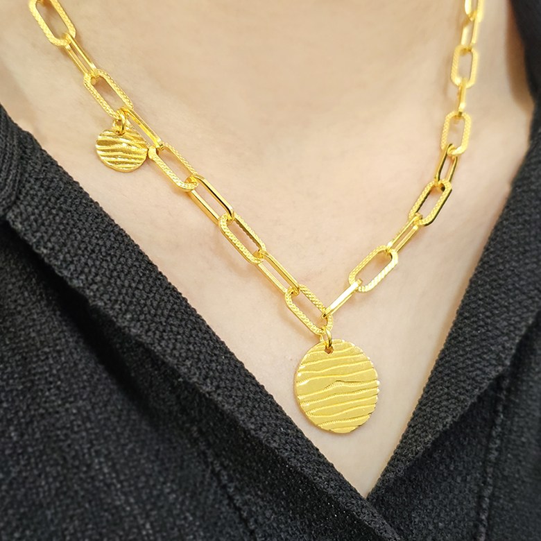 스타일돈나 24k 문라이트 순금 목걸이 37.5g 굵은 체인 생일 기념일 선물 12,880,000원