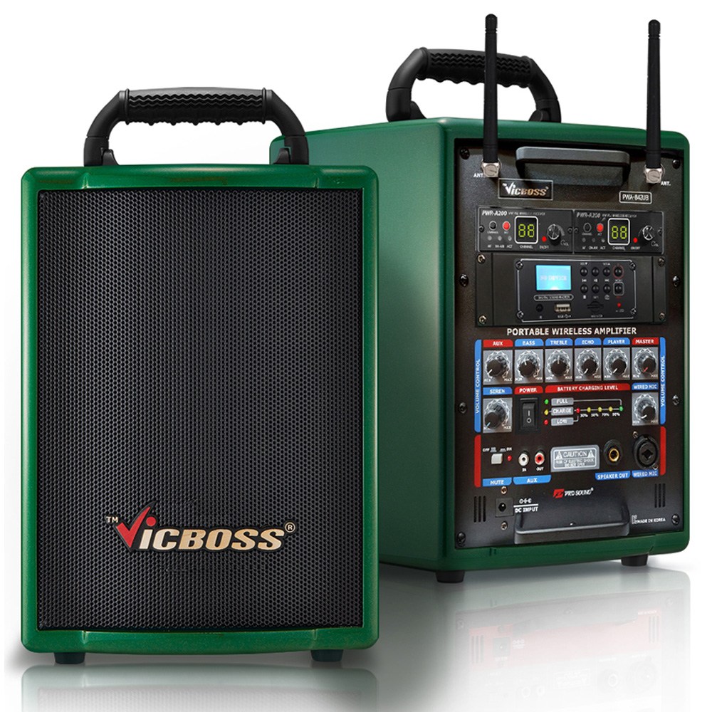 PWA-H842UB 충전이동식앰프 블루투스 스피커 USB 2채널 무선마이크 버스킹 공연 761,000원