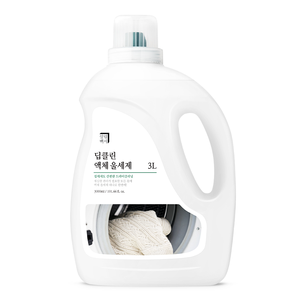 살림백서 딥클린 액체 울 세제 본품, 3L, 1개 9,900원