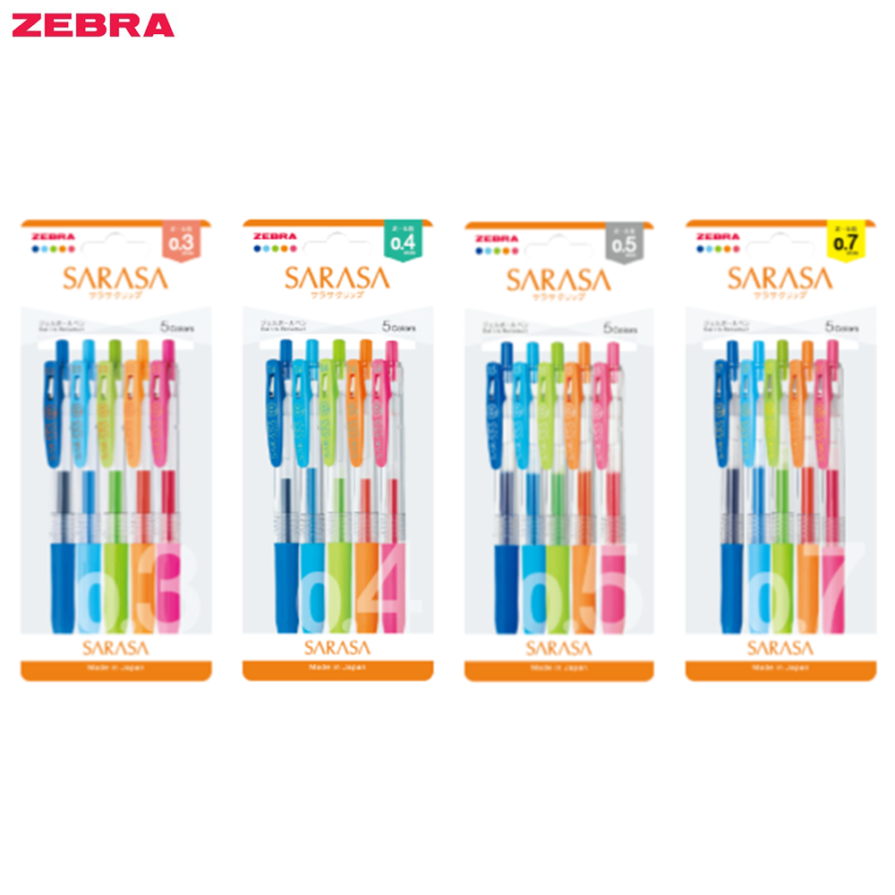[제브라] 사라사 클립 중성펜 5색 세트, 1개, 0.4mm 5색세트 6,140원