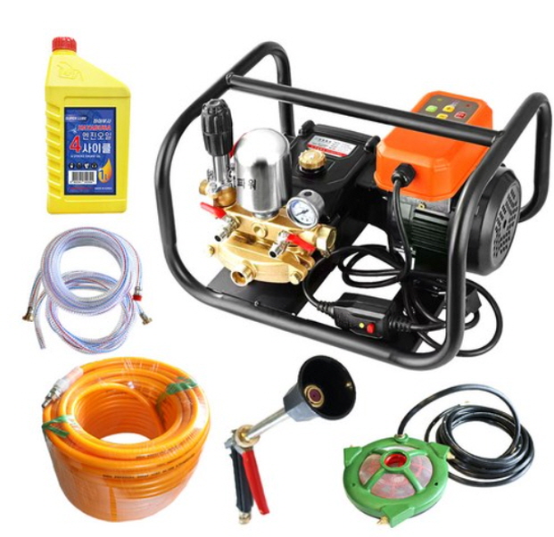 대덕테크 전기식 220V 고압 분무기 동력분무기 세척 세차 농약살포 30M 호스 포함 428,000원