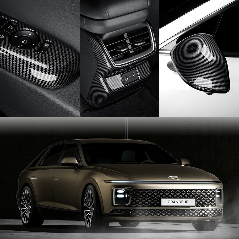 더블랙호환 디 올뉴 그랜저 GN7 튜닝 용품 카본 몰딩 모음, 기타 42,800원