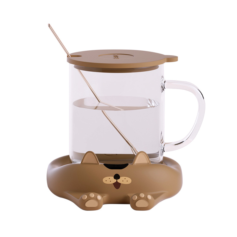 WIRQO 전기 컵워머기 보온컵받침 사무실용 따뜻함유지 받침패드 가열 보온 보틀워머 여친 선물 머그 인덕션 보온 워머, 그린 37,400원