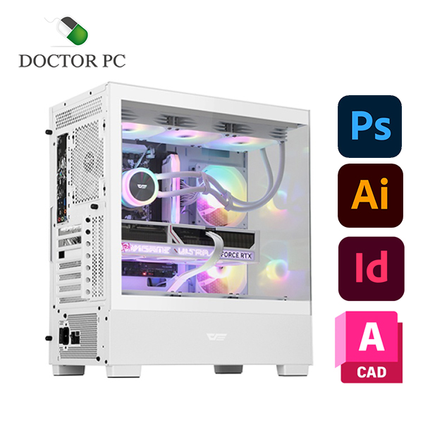 닥터PC 포토샵 컴퓨터 일러스트 웹디자인 조립PC 쇼핑몰 캐드 디자인용 작업용, 화이트, 디자인컴4번, 500GB, 16GB, WIN11 Home, 지포스 RTX 3050, 12400F 1,363,000원