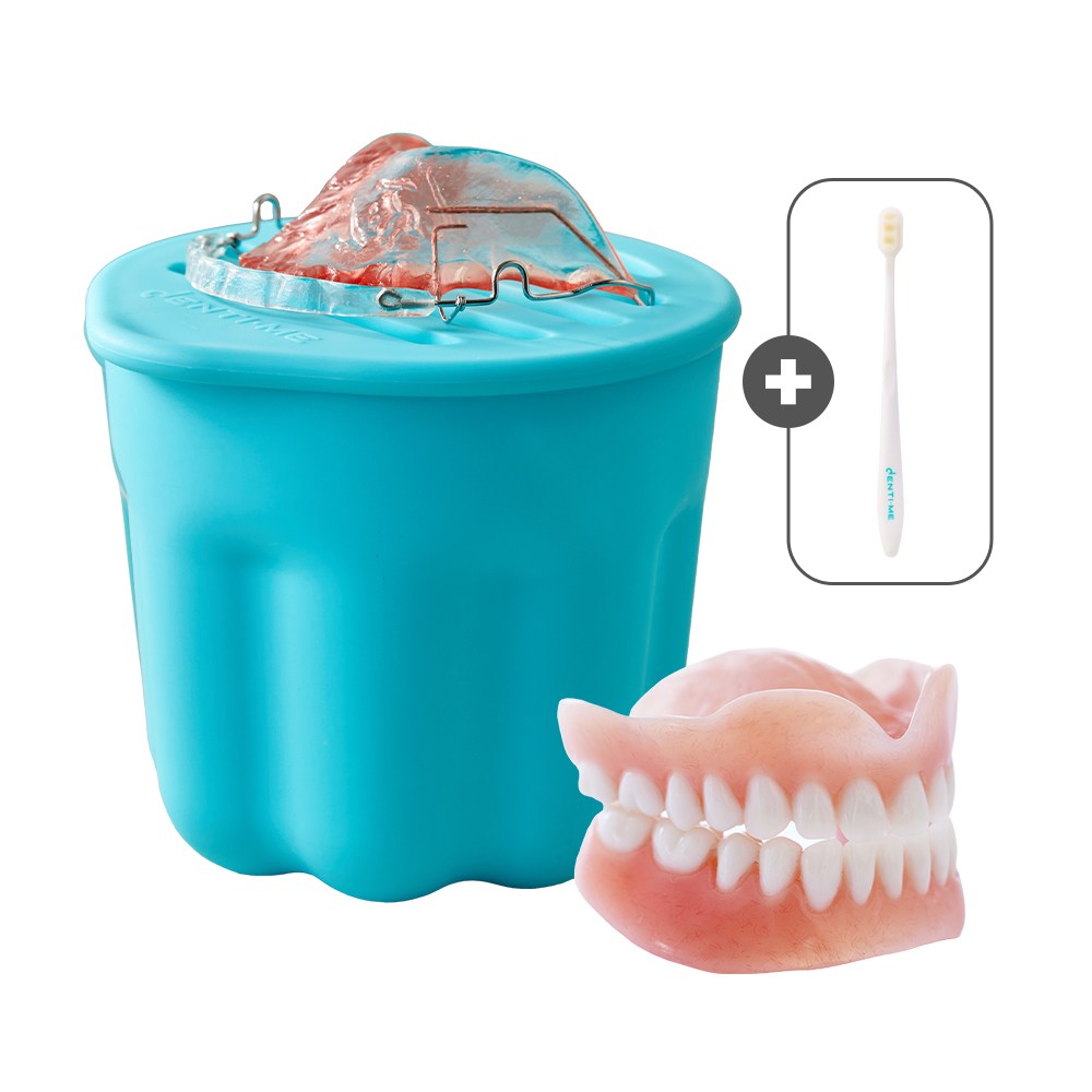 덴티미 세척용기 교정장치 유지장치 틀니 보관함 건조함, 1개 8,550원