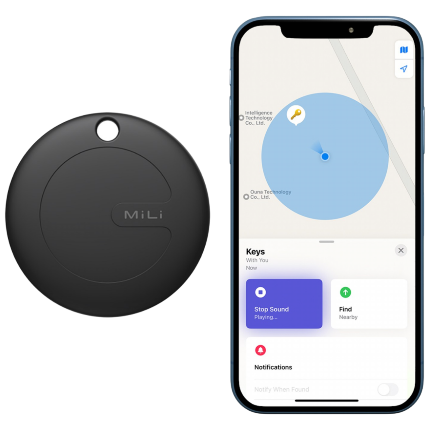 MiLi 미태그 위치추적기 안드로이드 갤럭시 전용 스마트태그 미아 도난 분실방지 트래커 16,100원