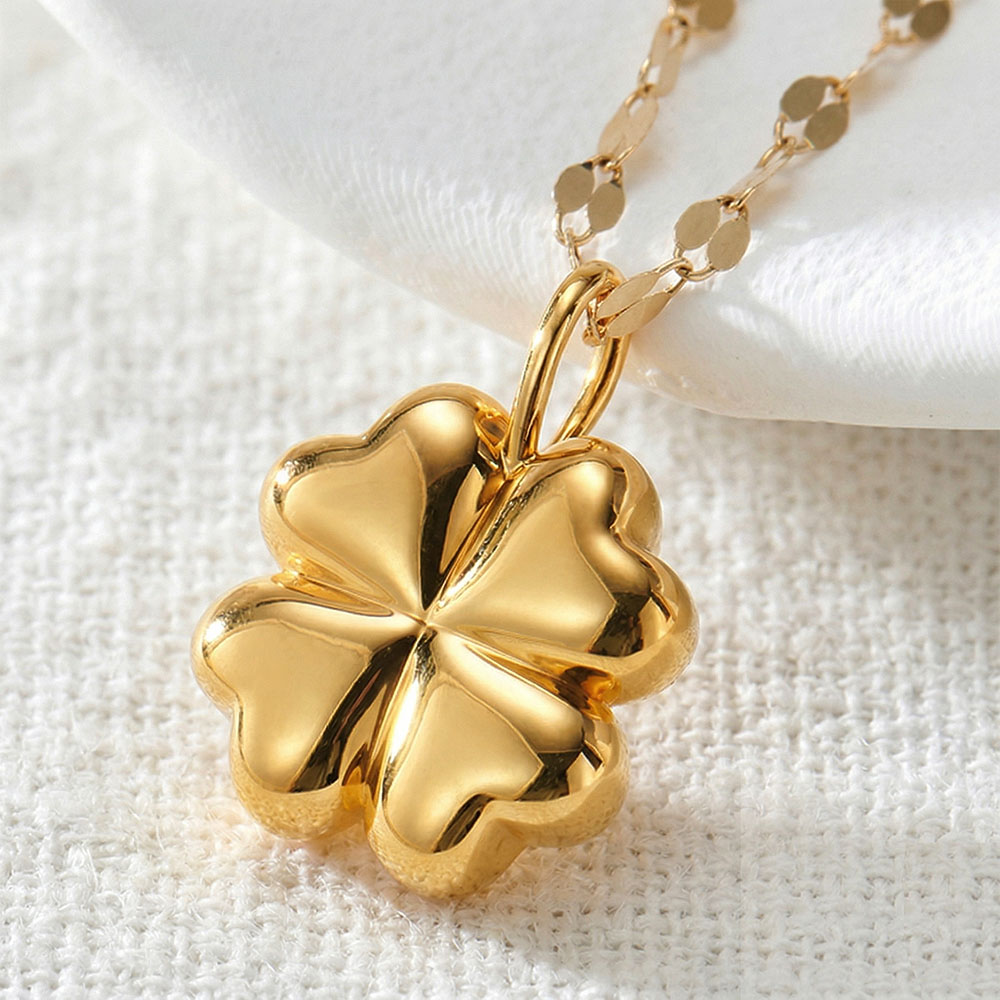 에바주얼리 행운의 선물 여성 금 목걸이 선물 통통클로버 24k 순금 펜던트 14k 18k 목걸이 299,800원