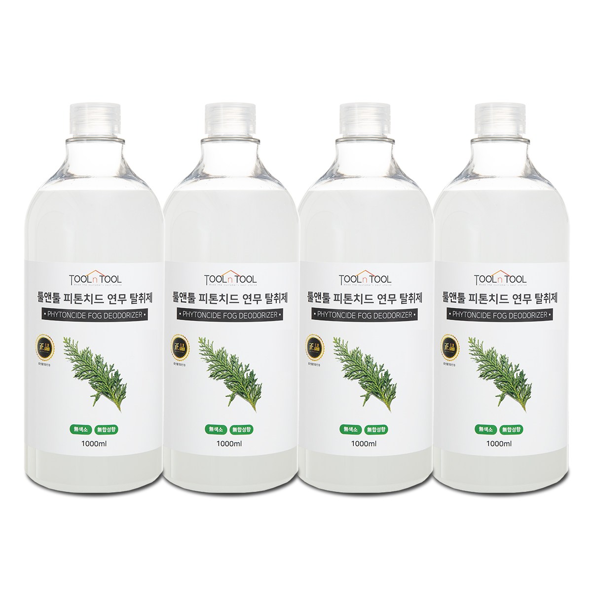 툴앤툴 피톤치드액 연무액 탈취제 500ml(3+1행사) 화장실냄새제거 피톤치드 연무기 용액, 1L, 4개 96,000원