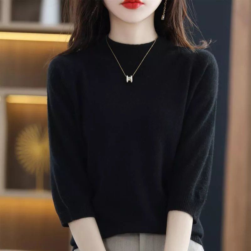 DUOMIHAN 여성 반폴라 7부소매  슬림핏 베이직 니트250821MYWZS4452 18,670원