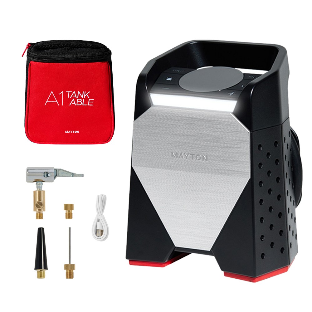 메이튼 타이어 공기압 주입기 무선 휴대용 다용도 보조배터리 탱커블 + 90cm 빌트인호스 + 3종노즐 + 충전 케이블 세트, 블랙, 1세트 84,500원