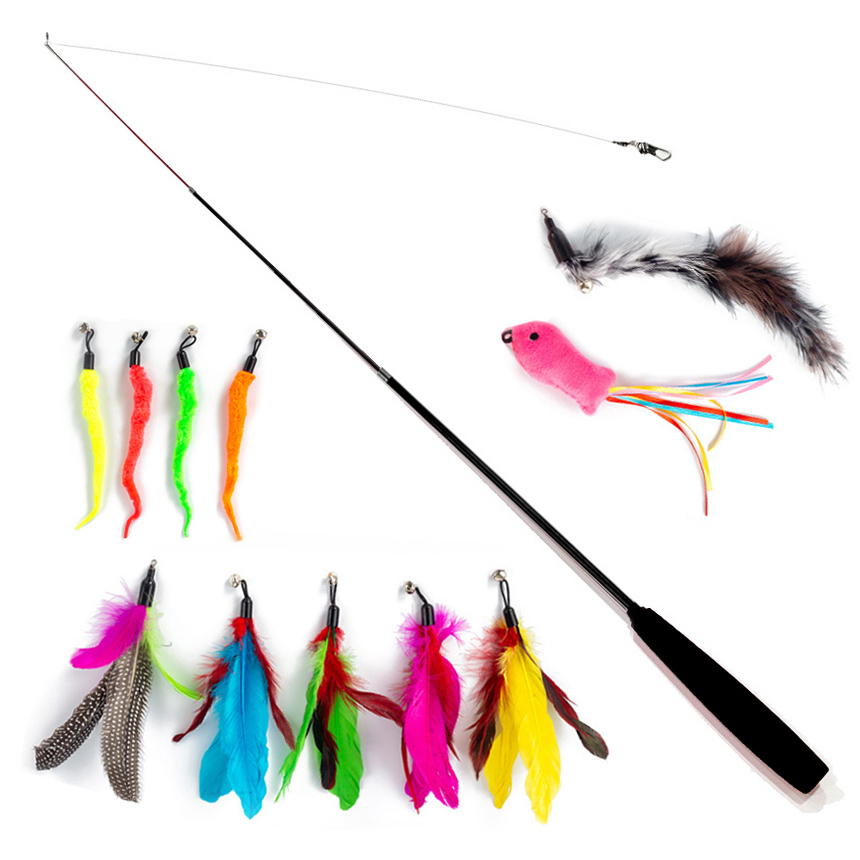 고양이장난감 낚시대 12종세트 낚시대 단품 깃털리필 등 옵션선택 낚시대리필 12,850원