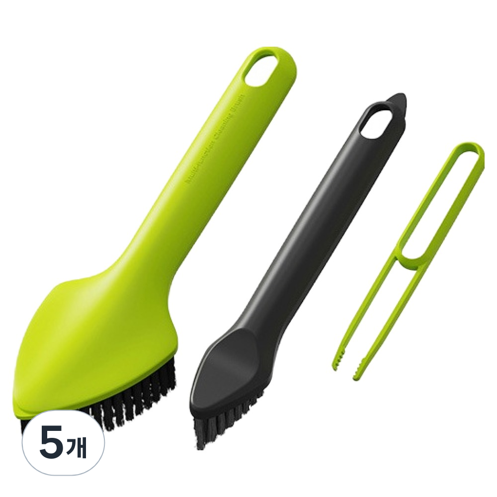소푸미야 3in1 다용도 청소 틈새 브러쉬, 그린블랙, 5개 28,250원