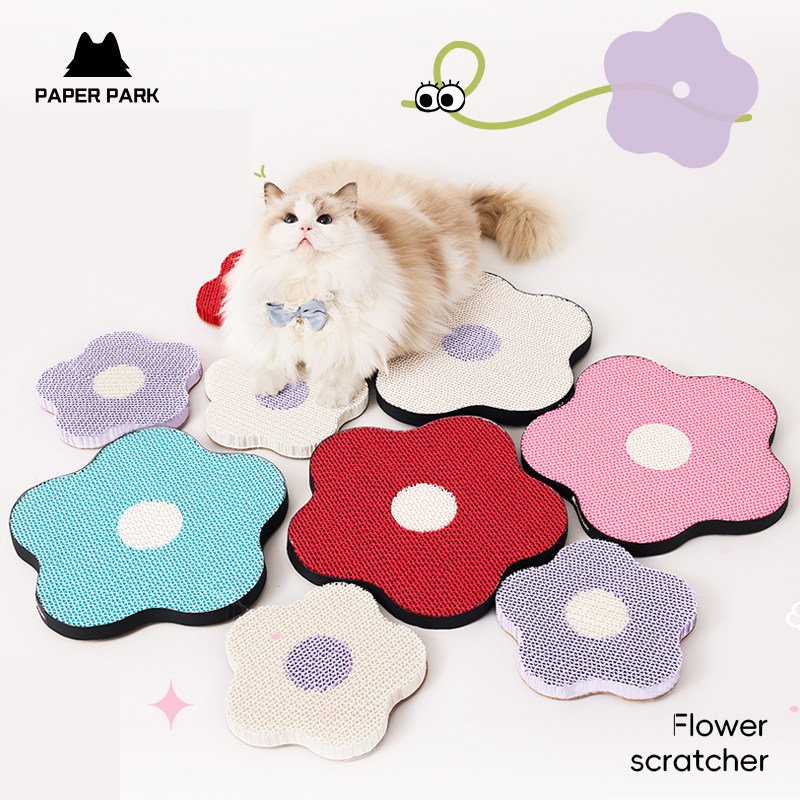 토토리브 플라워 고양이 스크래쳐 벽부착형 대형 내마모성 인테리어 소품, 1개, 2. 그린배경-화이트 19,900원