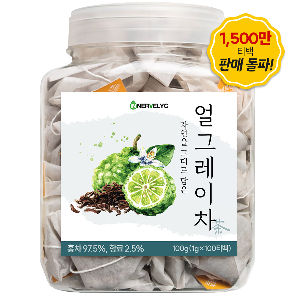 이너블릭 1500만 티백 판매 얼그레이 티백, 1개, 1g, 100개입 20,910원
