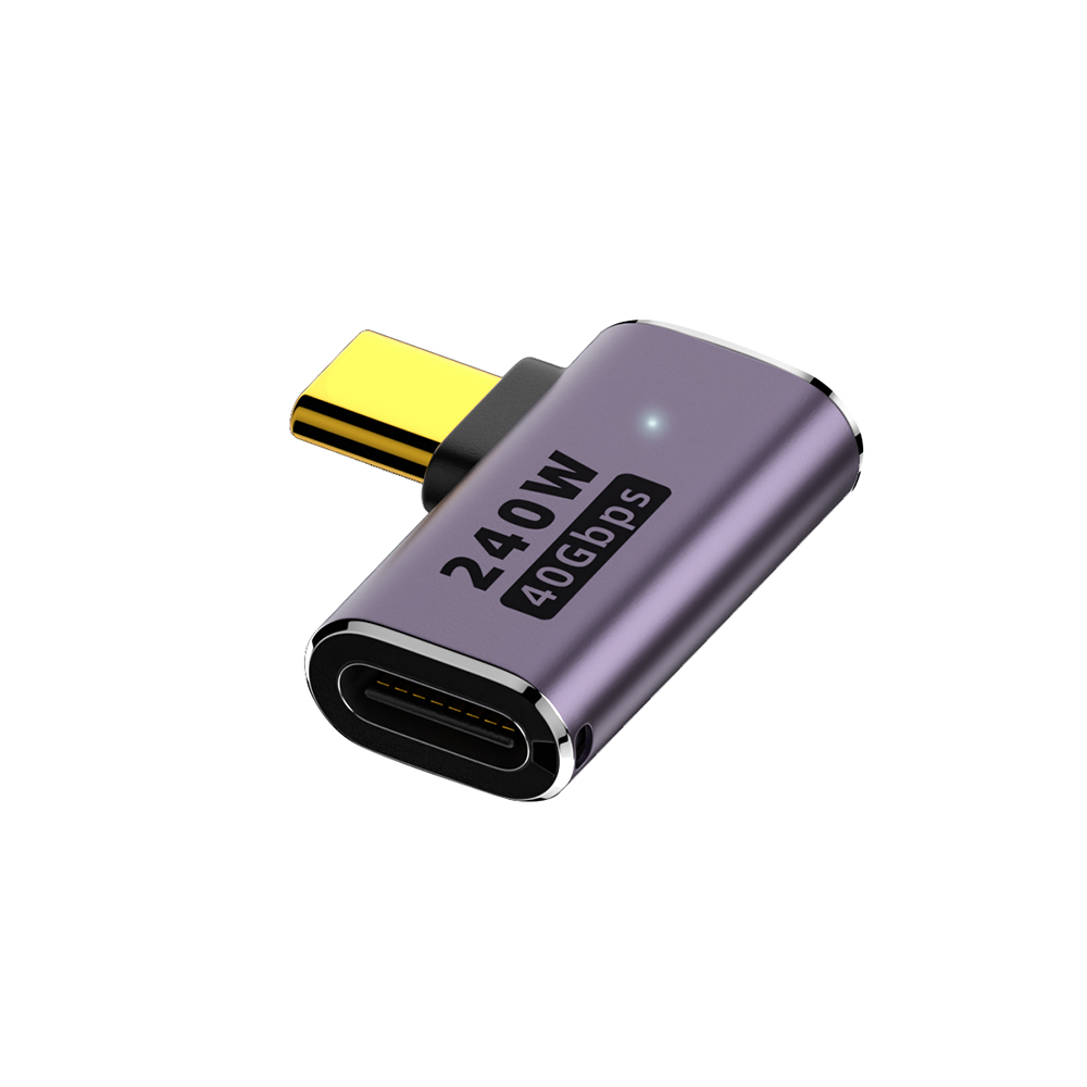 YTEK  240W 40Gbps 8K OTG USB4 Gen3x2 C타입 90도 D형 꺾임 M/F 연장 젠더 6,300원