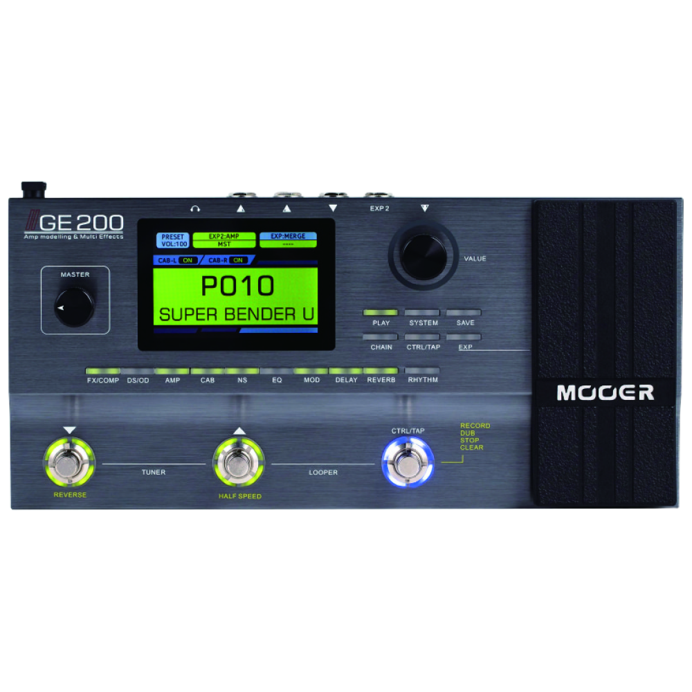 Mooer 무어 GE200 기타 베이스 입문용 이펙터 멀티이펙터 멀티이펙트 프로세서 GE-200, 1개 329,010원