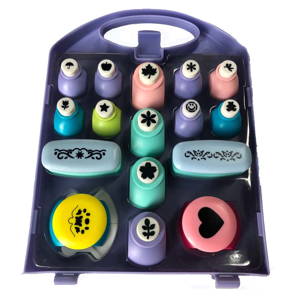 Jef모양펀치 혼합16p/ Jef 공예 공작 미술수업 모양펀치 종이공예 공예재료 색종이 만들기재료 미술준비물 70,000원