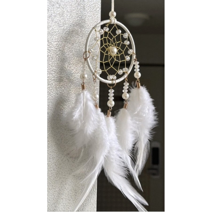 드림캐쳐 화이트 깃털 마크라메 좋은꿈 수면안정, 화이트 15,000원