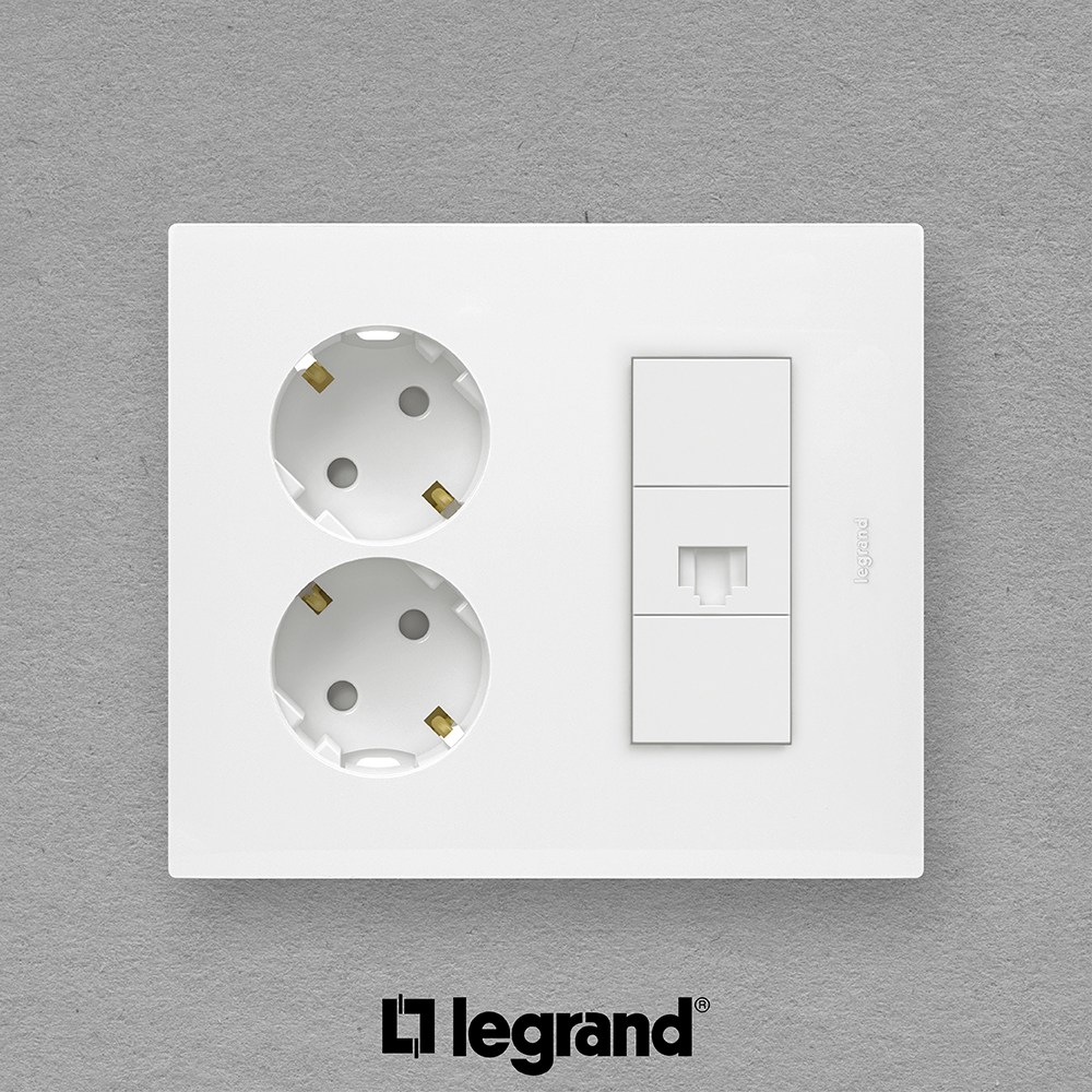 르그랑 아펠라 화이트 통합수구 콘센트2구+VDI 인터넷(랜) 8PIN1구 15,700원