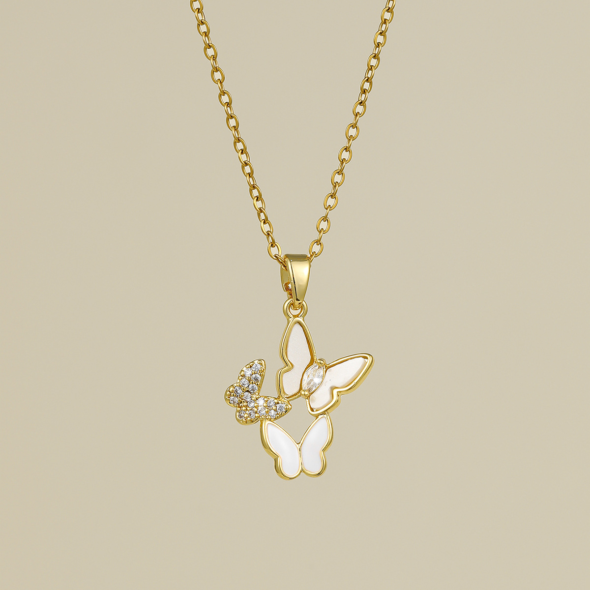 NXNA 도금14K 트렌디 럭셔리 나비 목걸이 생일 선물 여자친구 XYL-XL009 68,000원