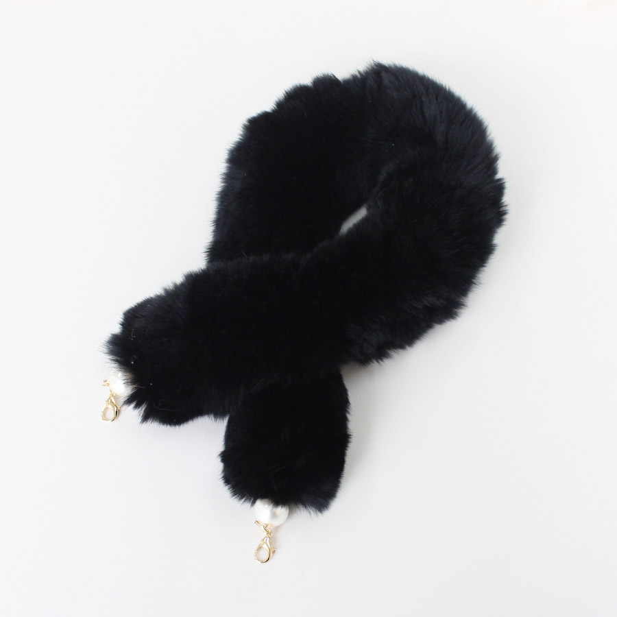 리얼 토끼털 밍크 퍼 진주 안경줄 쁘띠 미니 목도리 9,500원