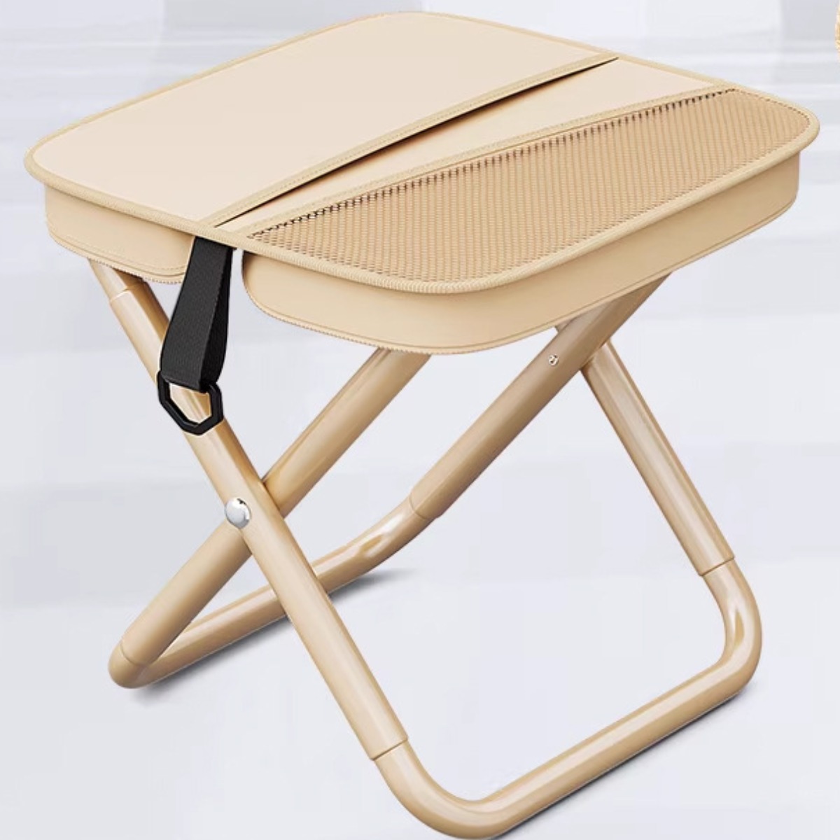 솔바람집 작은 접이식 의자 미니 낚시의자 휴대용 간이 의자 가방 크로스백, 그린, 1개 14,990원