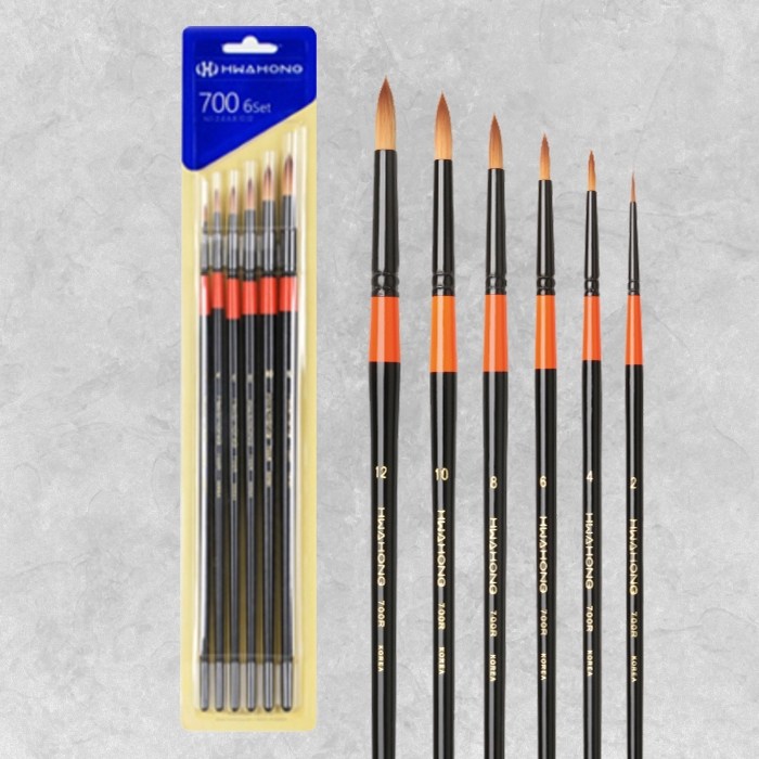 화홍 수채화붓 No.700(R) 6본조 Set 25,900원